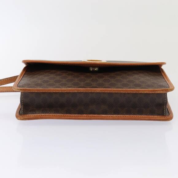 CELINE Macadam Canvas Shoulder Bag Pvc Leather Brown - Picture 9 of 13